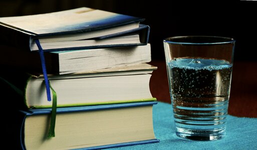 Glass of water learn study photo