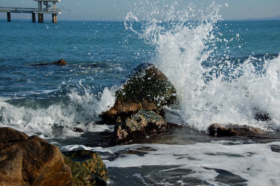Sea ​​foam sea splash