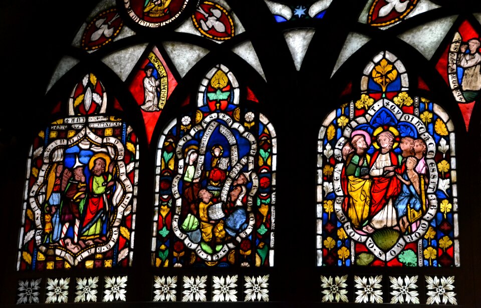 Church window architecture stained glass window