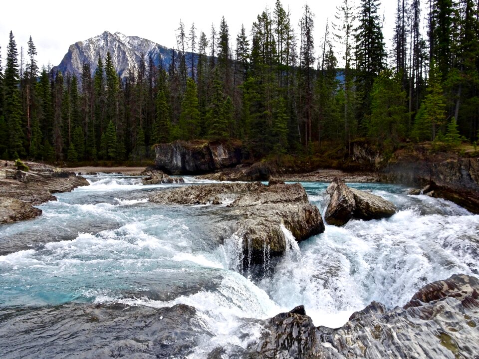 Scenic flowing mountain photo