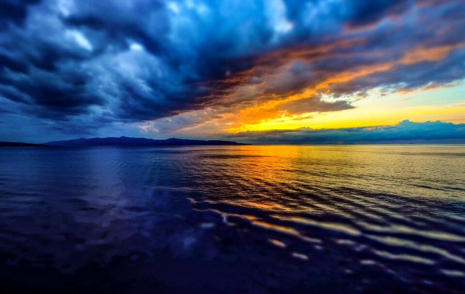 Waves clouds sky