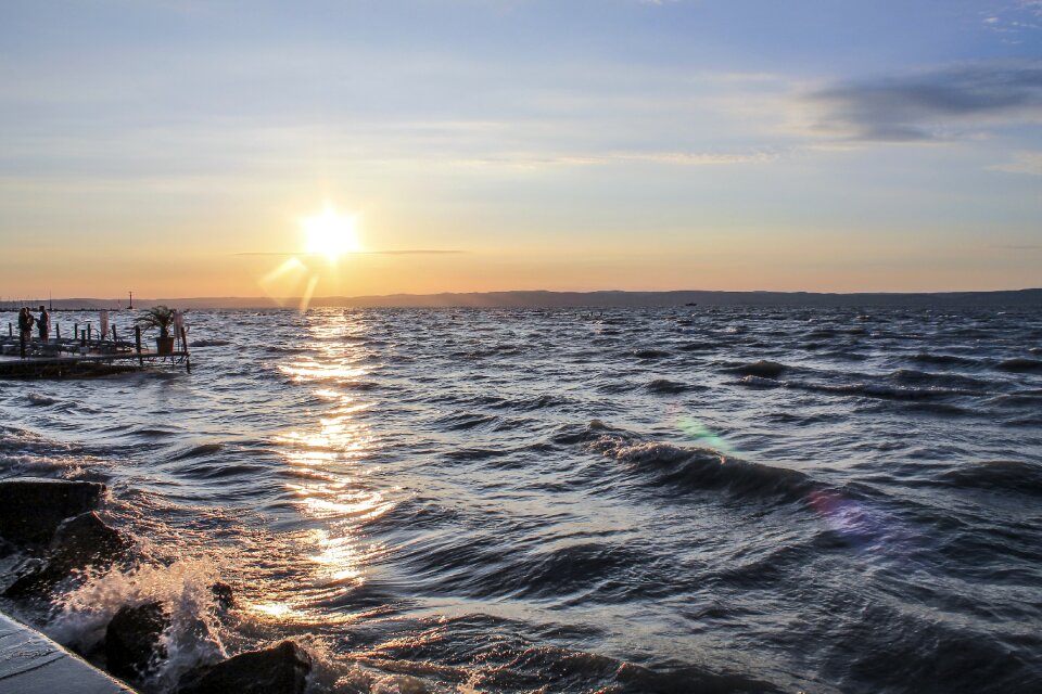 Siófok sunset hungarian sea