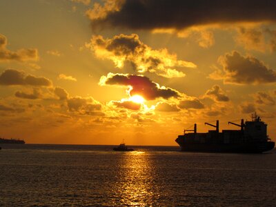 Dusk sea sky
