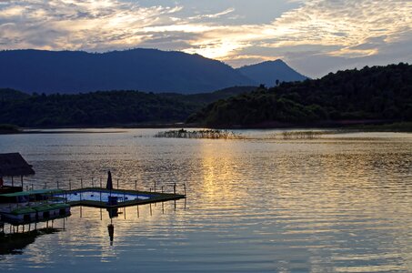 Lake sunset colors