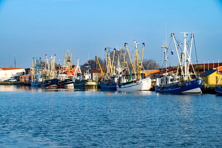 Port boats fishing boats