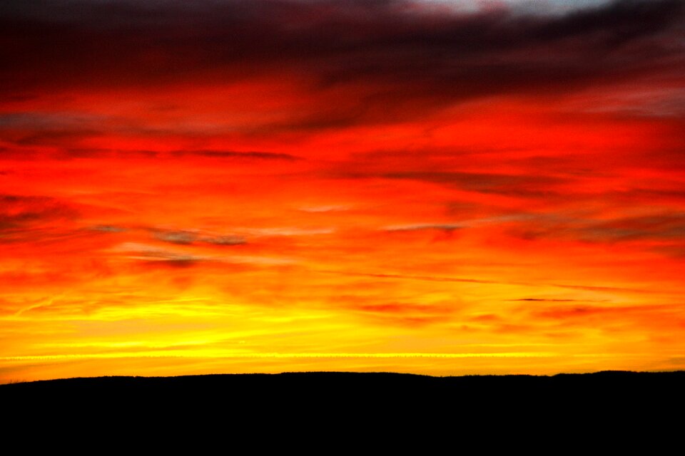 Abendstimmung afterglow evening sky