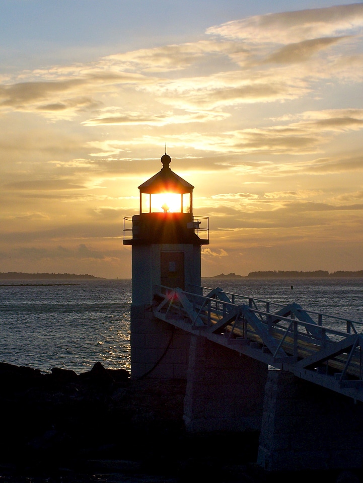 Maine lighthouse sky