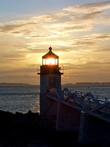 Maine lighthouse sky photo