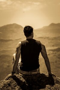 Mountains canary islands sepia