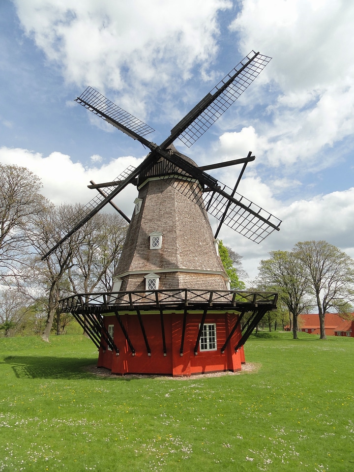 Windmill architecture sky