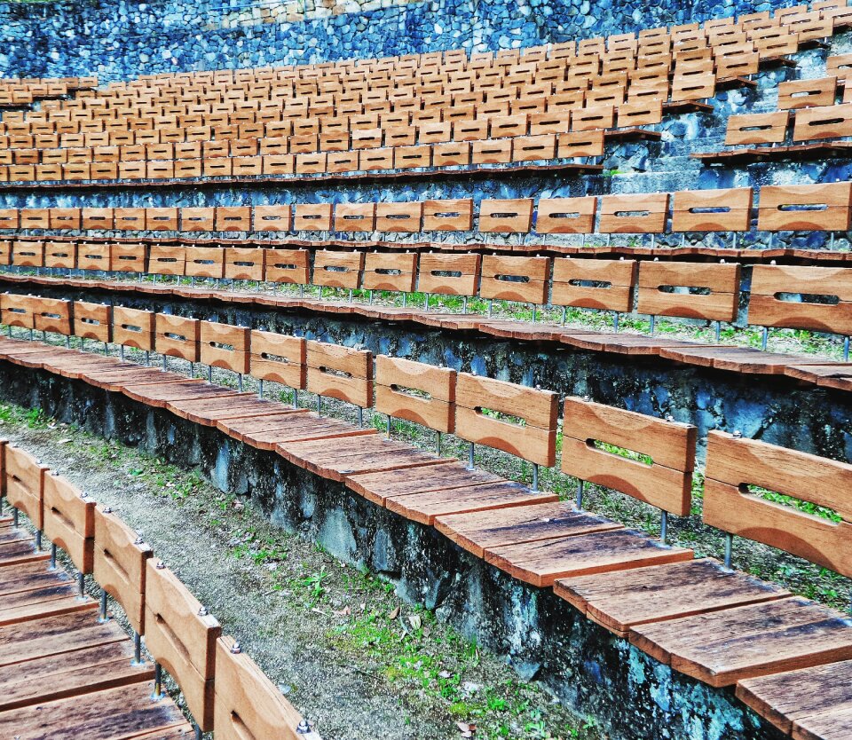 Wooden amphitheatre outdoor