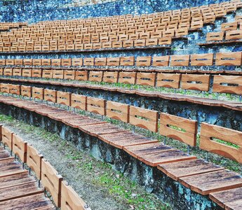 Wooden amphitheatre outdoor