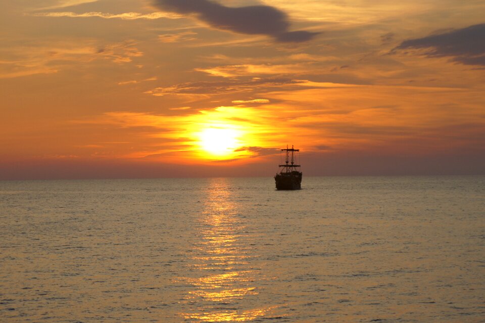Holidays evening ship