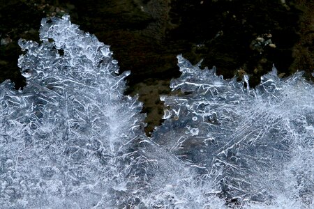 Glassy cold frozen photo