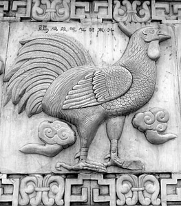 Animals symbols stonework photo