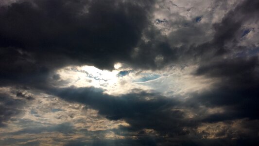 Covered sky evening sky clouds form photo