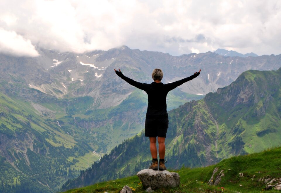 Hiking mountain landscape panorama