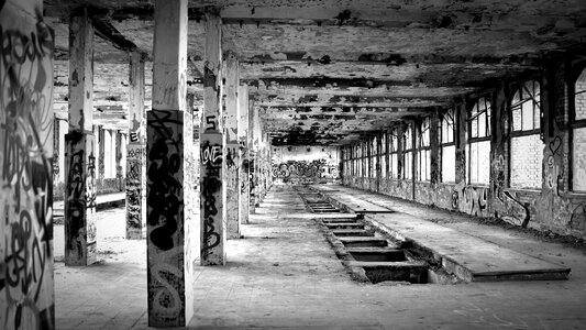 Industrial building abandoned old factory photo