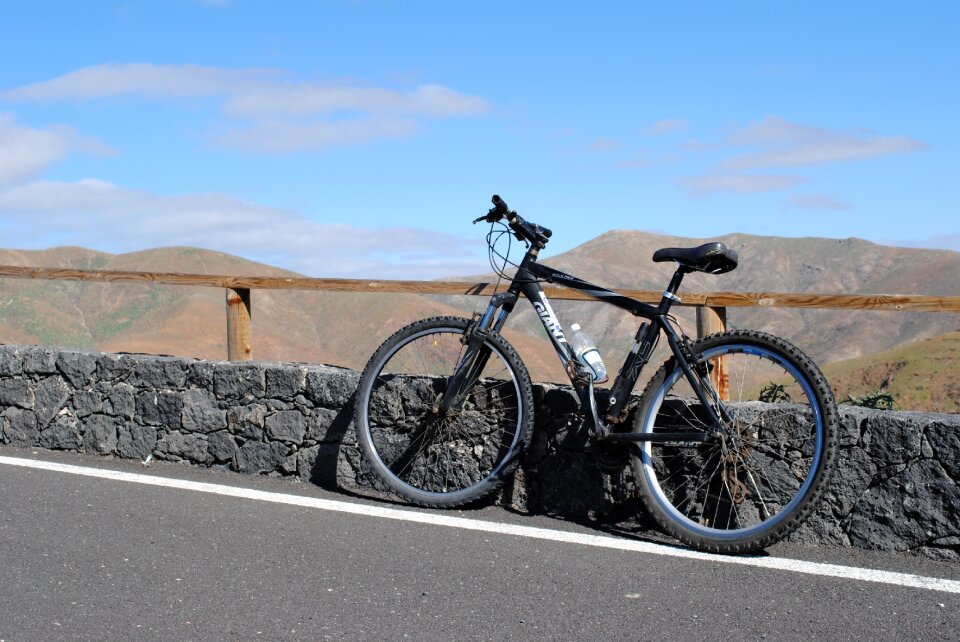 Bike ride road canary islands