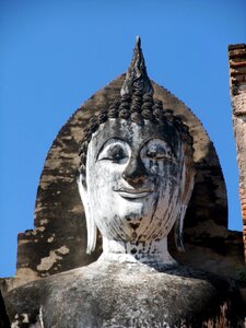 Temple ruins buddha figure photo