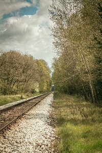 Transport earthwork railroad tracks photo