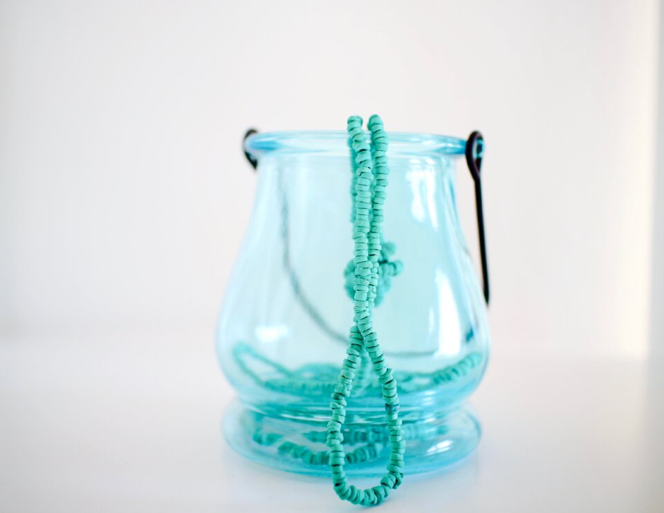 Green summer beads