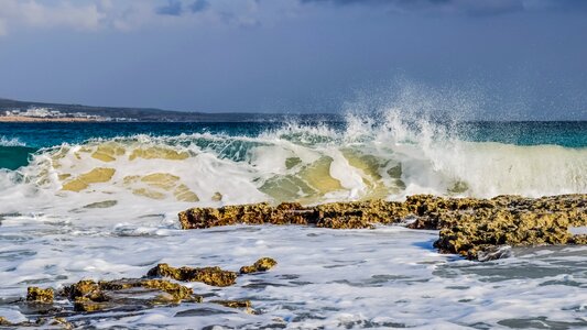 Spray sea nature photo