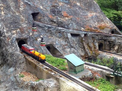 Miniature train model photo