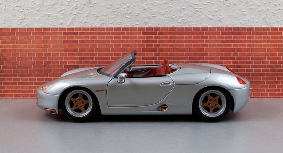 Sporty silver convertible
