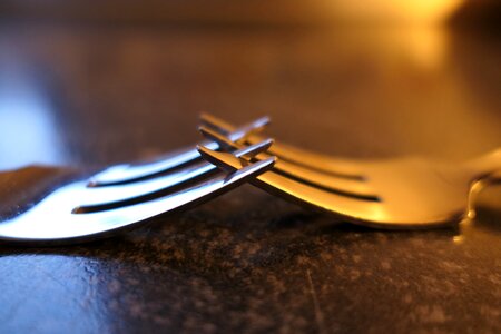 Metal metal fork small fork photo