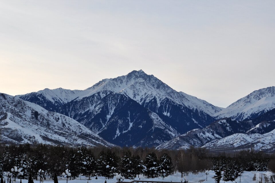 Snow landscape mountain photo