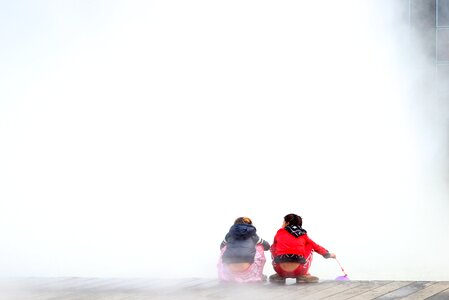 Children winter water