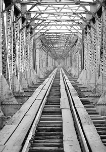 Trail railway bridge train