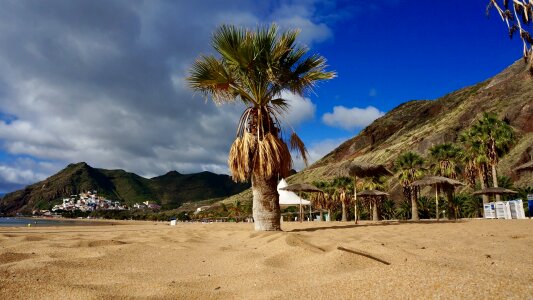 Blue sky beach sea photo