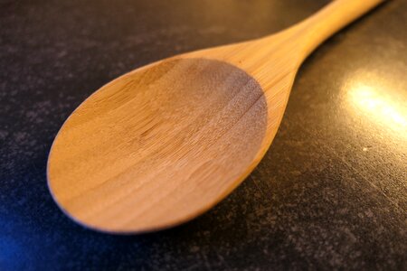 Cook cooking wooden cutlery photo
