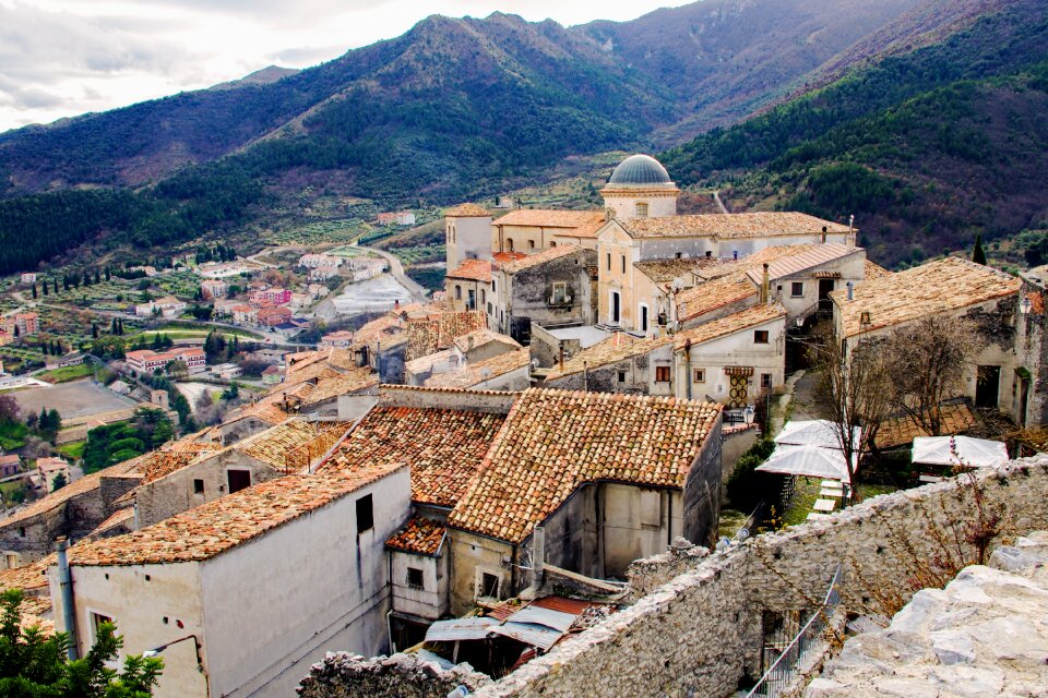 Old village morano calabro italy