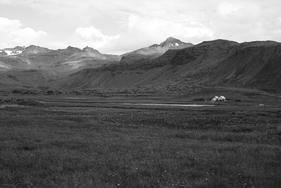 Black and white nature landscape