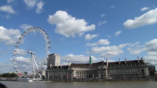 London eye thames river photo