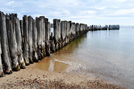 Breakwater water the waves photo