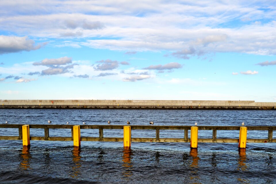 Breakwater water the waves