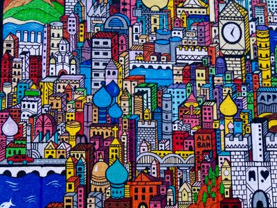 Wall public art