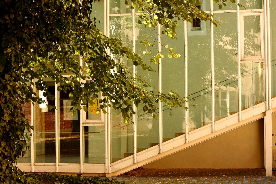 Glass architecture building