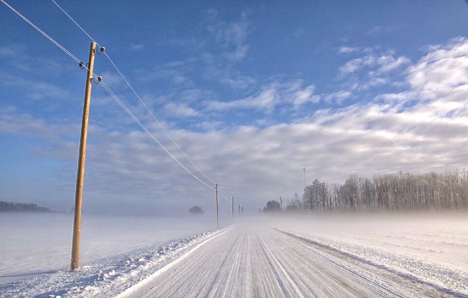 Snow sky clouds