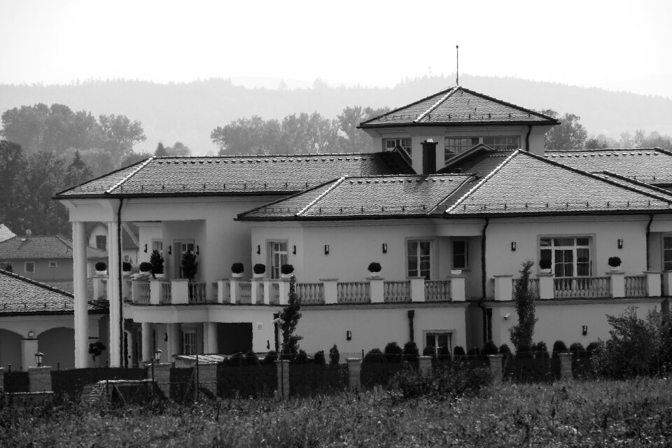 Architecture palace black and white