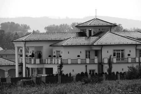 Architecture palace black and white