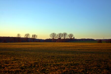 Sunset autumn autumn landscape photo