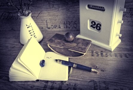 Antique write old fashioned