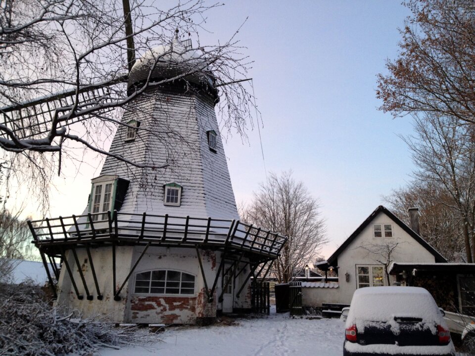 Snowy weather nordsjælland denmark