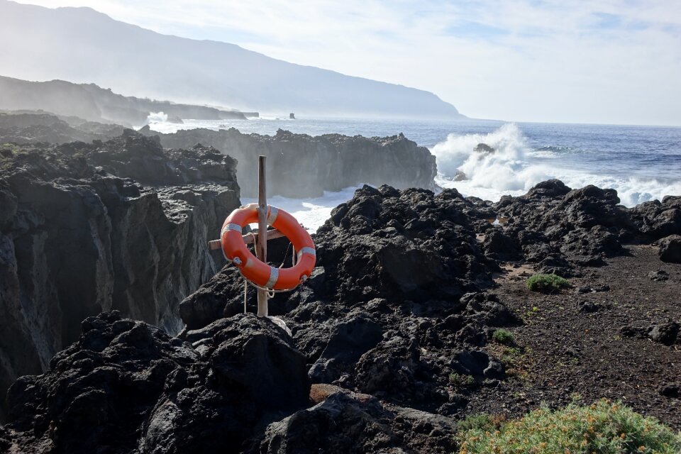 Waves lifebuoy canary islands