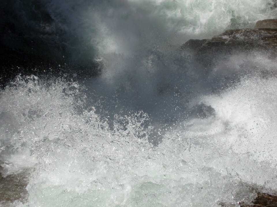 Movement wild waterfall